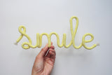 Smile wire word sign wall art