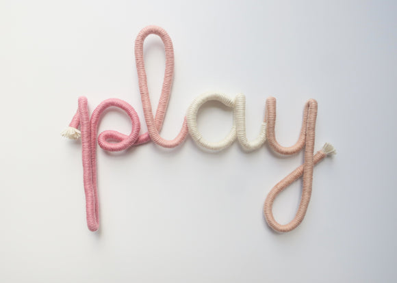 Play personalised wire nursery wall art