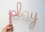 Play personalised wire nursery wall art