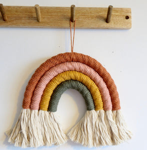 Sunset Clouds boho rainbow wall hanging