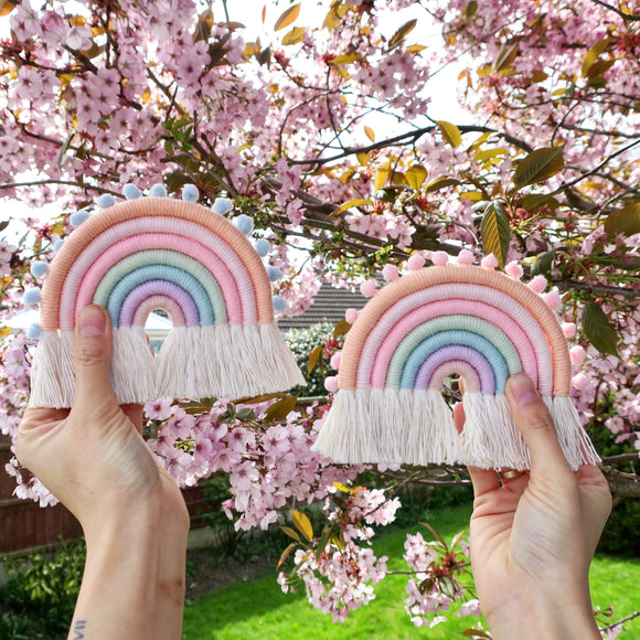 Cherry Blossom mini rainbow wall hanging