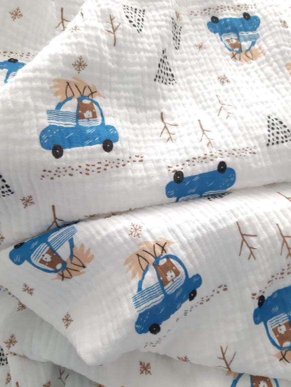 Large muslin car blanket