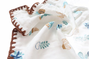 Baby girl muslin blanket