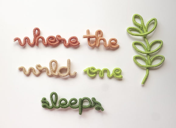 Where the wild one sleep personalised wrapping wire words