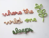 Where the wild one sleep personalised wrapping wire words