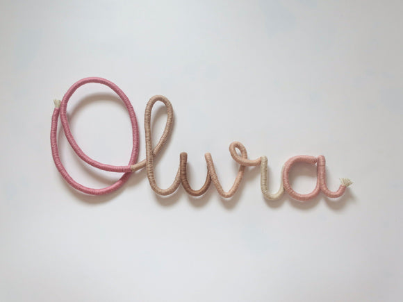 Olivia Personalised wire name sign