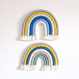 Blue sky baby boy blue rainbow wall hanging