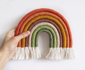 Autumn Gold rainbow wall hanging