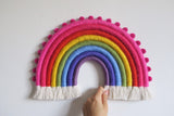 Fuchsia rainbow wall hanging