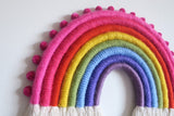 Fuchsia rainbow wall hanging