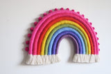 Fuchsia rainbow wall hanging