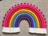 Fuchsia rainbow wall hanging