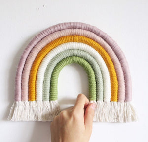 Summer Blush rainbow wall hanging