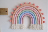 Aqua Peach rainbow wall hanging