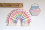 Flamingo rainbow wall hanging