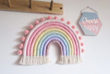 Flamingo rainbow wall hanging