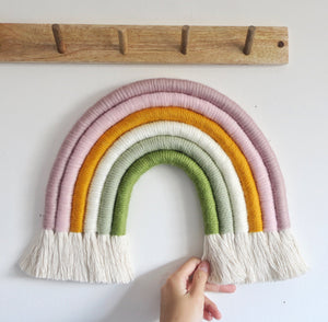 Summer Blush rainbow wall hanging