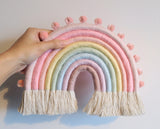 Flamingo rainbow wall hanging